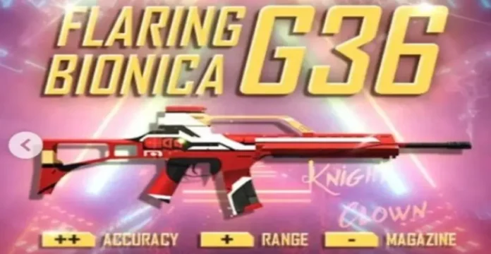 Free Fire Max Next Weapon Royale, How to get G36 Flaring Bionica gun skin