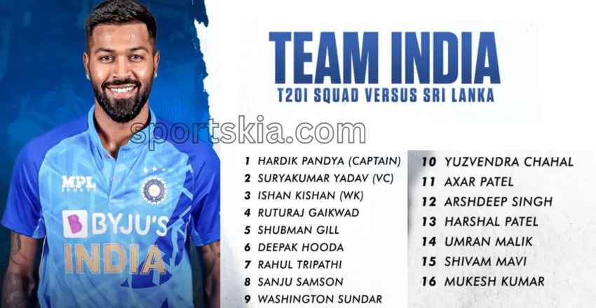 India squad for Sri Lanka ODI and T20I series