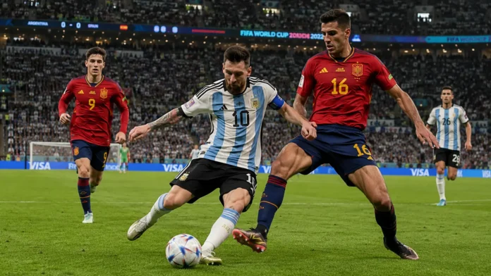 Argentina vs Spain FIFA World Cup 2026 Final action Argentina vs Spain FIFA World Cup 2026 Final action