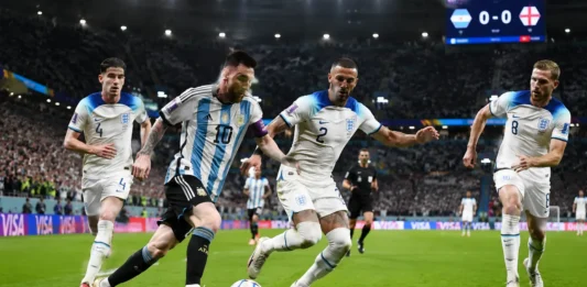 Argentina vs England World Cup 2026 Semifinal: Argentina Stun England 2-1 with Late Comeback as Messi Shines Football match action Argentina vs England World Cup 2026