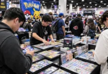 Backyard Breeders Offer French Bulldog Puppies for Pokémon Cards at Conventions Pokémon trading cards at a TCG convention