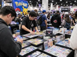 Backyard Breeders Offer French Bulldog Puppies for Pokémon Cards at Conventions Pokémon trading cards at a TCG convention
