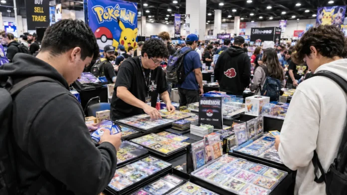 Pokémon trading cards at a TCG convention